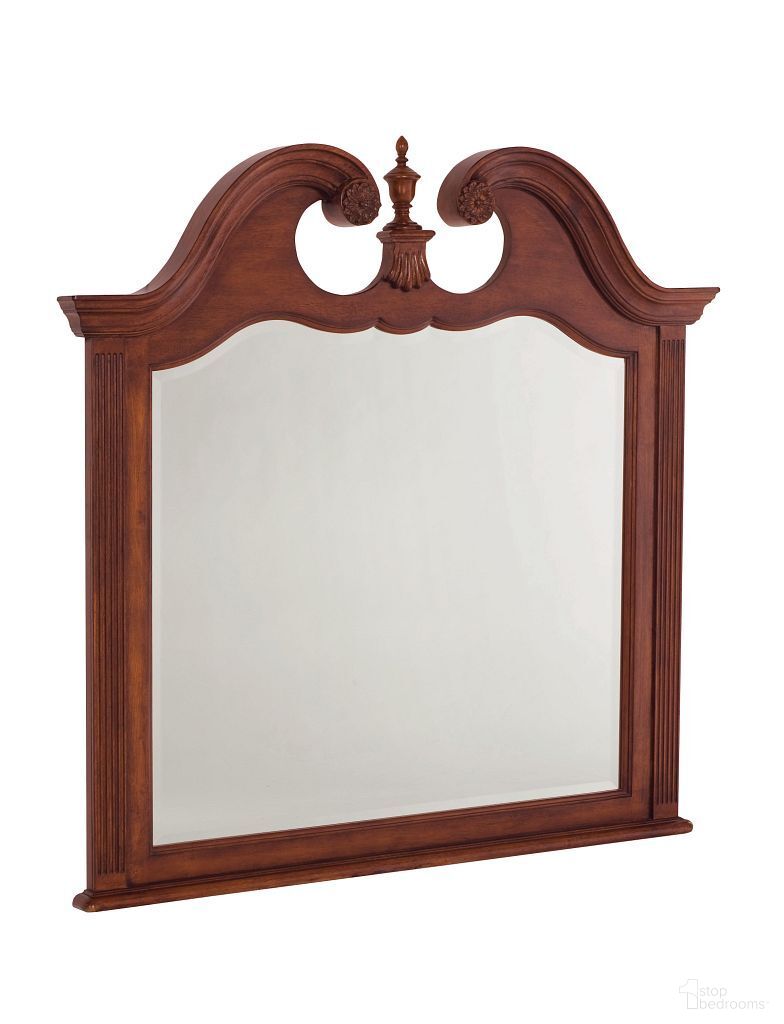 Cherry Grove 55 x 50 Inch Landscape Mirror In Cherry