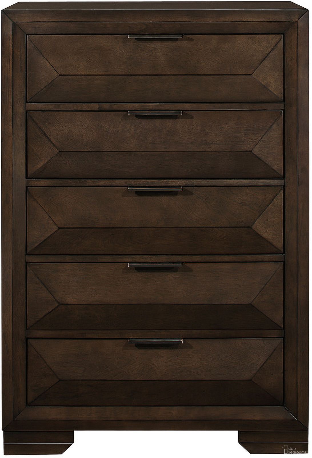 The appearance of Chesky Warm Espresso Chest designed by Homelegance in the modern / contemporary interior design. This brown piece of furniture  was selected by 1StopBedrooms from Chesky Collection to add a touch of cosiness and style into your home. Sku: 1753-9. Material: Wood.