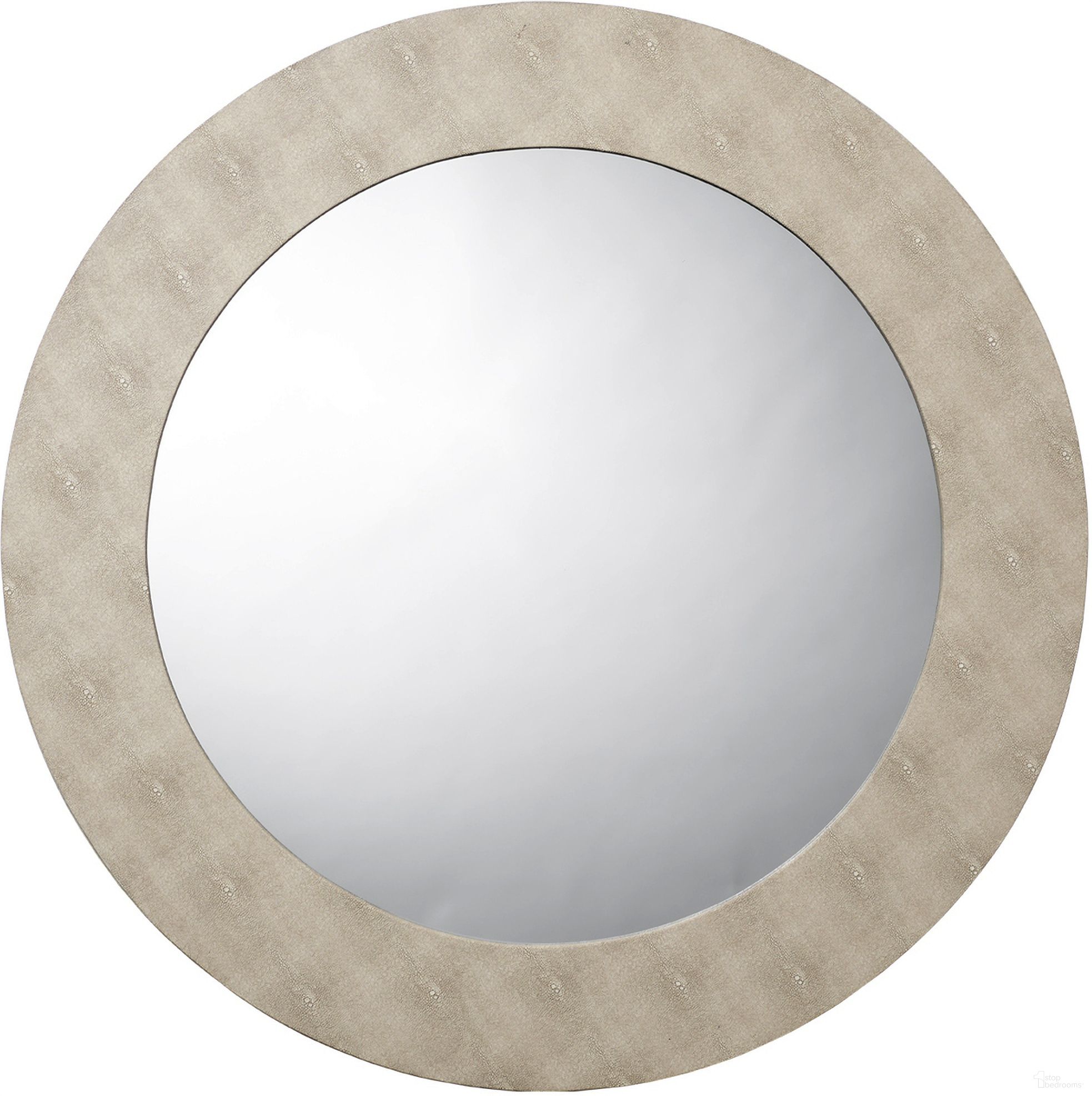 The appearance of Chester Ivory Round Mirror designed by Jamie Young Company in the modern / contemporary interior design. This ivory piece of furniture  was selected by 1StopBedrooms from Chester Collection to add a touch of cosiness and style into your home. Sku: LS6CHESRNDIV. Material: Glass.