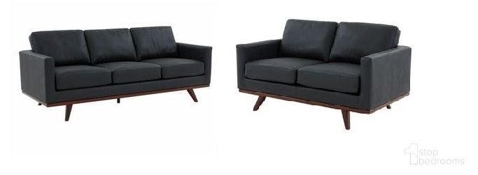 The appearance of Chester Leather Living Room Set In Black designed by LeisureMod in the modern / contemporary interior design. This black piece of furniture was selected by 1StopBedrooms from Chester Collection to add a touch of cosiness and style into your home. Sku: CS83BL-L;CS58BL-L. Material: Faux Leather.