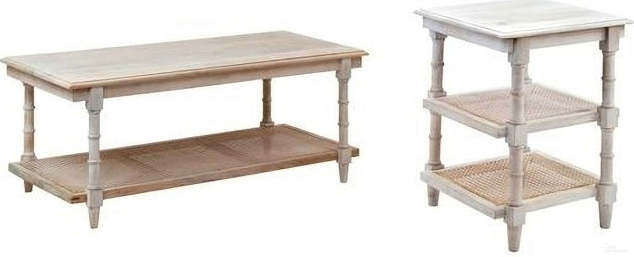 The appearance of Chesterfield Occasional Table Set In White Wash designed by Carolina Living in the transitional interior design. This white wash piece of furniture  was selected by 1StopBedrooms from Chesterfield Collection to add a touch of cosiness and style into your home. Sku: CT-4218-SH-WWCN;AT-1818-SH-WWCN. Material: Mango Wood.