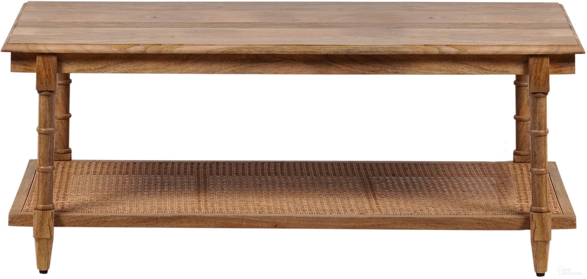 The appearance of Chesterfield Wood and Cane Coffee Table In Natural designed by Carolina Living in the modern / contemporary interior design. This natural piece of furniture was selected by 1StopBedrooms from Chesterfield Collection to add a touch of cosiness and style into your home. Sku: CT-4218-SH-NMCN. Material: Mango Wood.