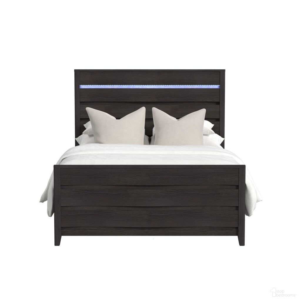 Chett Full Bed with LED In Black