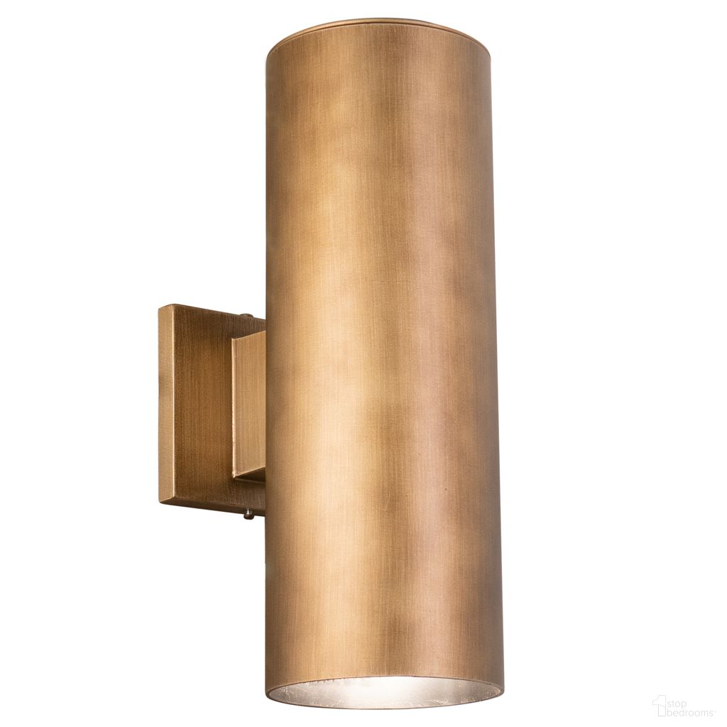 The appearance of Chiasso 14.25 Inch Outdoor Wall Light In Warm Brass designed by Vaxcel in the modern / contemporary interior design. This warm brass piece of furniture  was selected by 1StopBedrooms from Chiasso Collection to add a touch of cosiness and style into your home. Sku: T0588. Material: Aluminum.