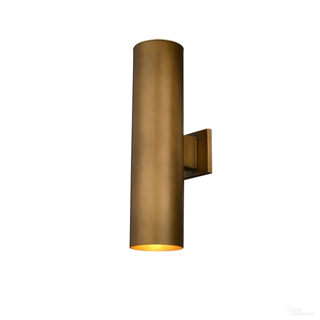 The appearance of Chiasso 2 Light 20 Inch Outdoor Wall Light In Warm Brass designed by Vaxcel in the modern / contemporary interior design. This warm brass piece of furniture was selected by 1StopBedrooms from Chiasso Collection to add a touch of cosiness and style into your home. Sku: T0789. Material: Aluminum.