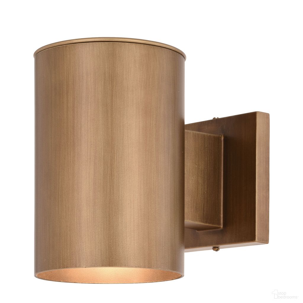 The appearance of Chiasso 7.25 Inch Outdoor Wall Light In Warm Brass designed by Vaxcel in the modern / contemporary interior design. This warm brass piece of furniture was selected by 1StopBedrooms from Chiasso Collection to add a touch of cosiness and style into your home. Sku: T0587. Material: Aluminum.