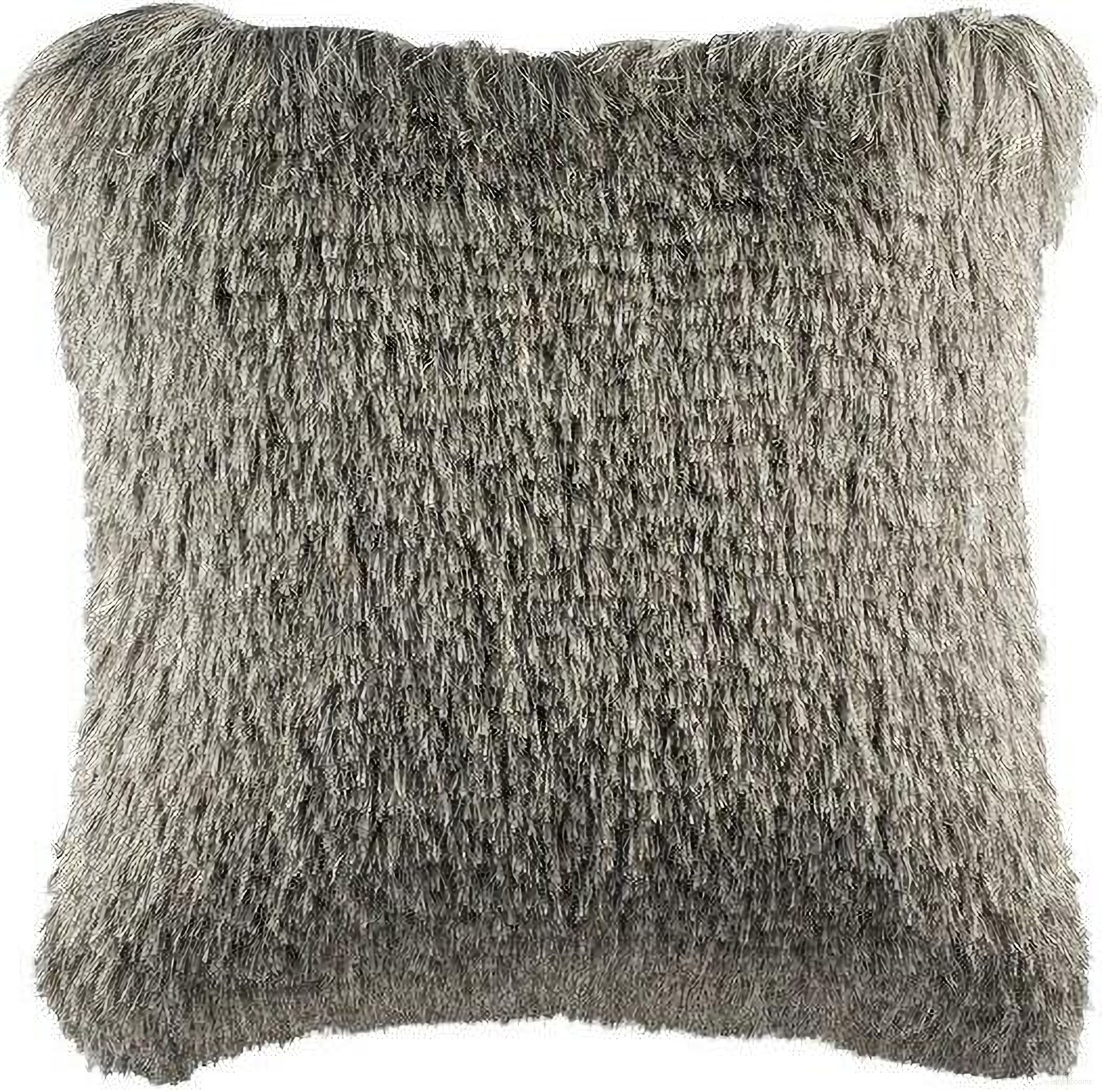 Chic Shag Pillow In Silver
