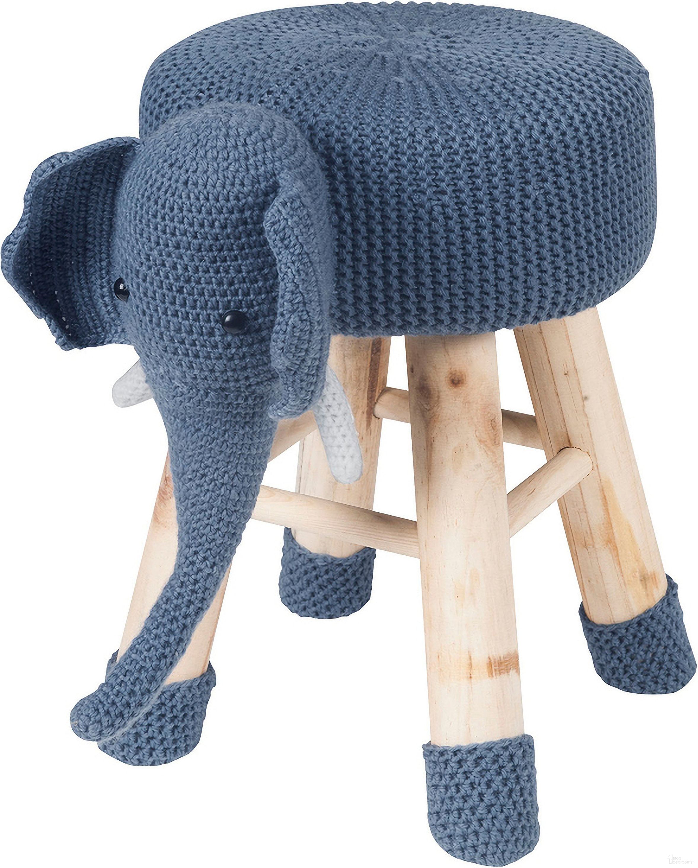 The appearance of Children's Modern Elephant Ottoman Stool In Blue designed by AC Pacific in the modern / contemporary interior design. This blue piece of furniture  was selected by 1StopBedrooms from  to add a touch of cosiness and style into your home. Sku: STOOL-ELEPHANT. Material: Pine.
