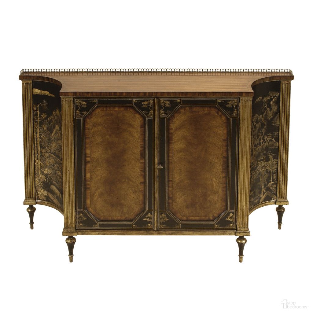 Chinoiserie Chiffonier In Brown and Black