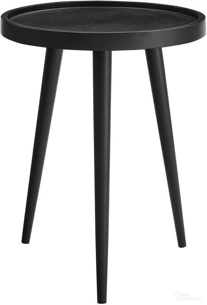 The appearance of Chiro Wood Round Side Table In Black designed by Modway in the transitional interior design. This black piece of furniture  was selected by 1StopBedrooms from Chiro Collection to add a touch of cosiness and style into your home. Sku: EEI-6830-BLK. Material: Wood.