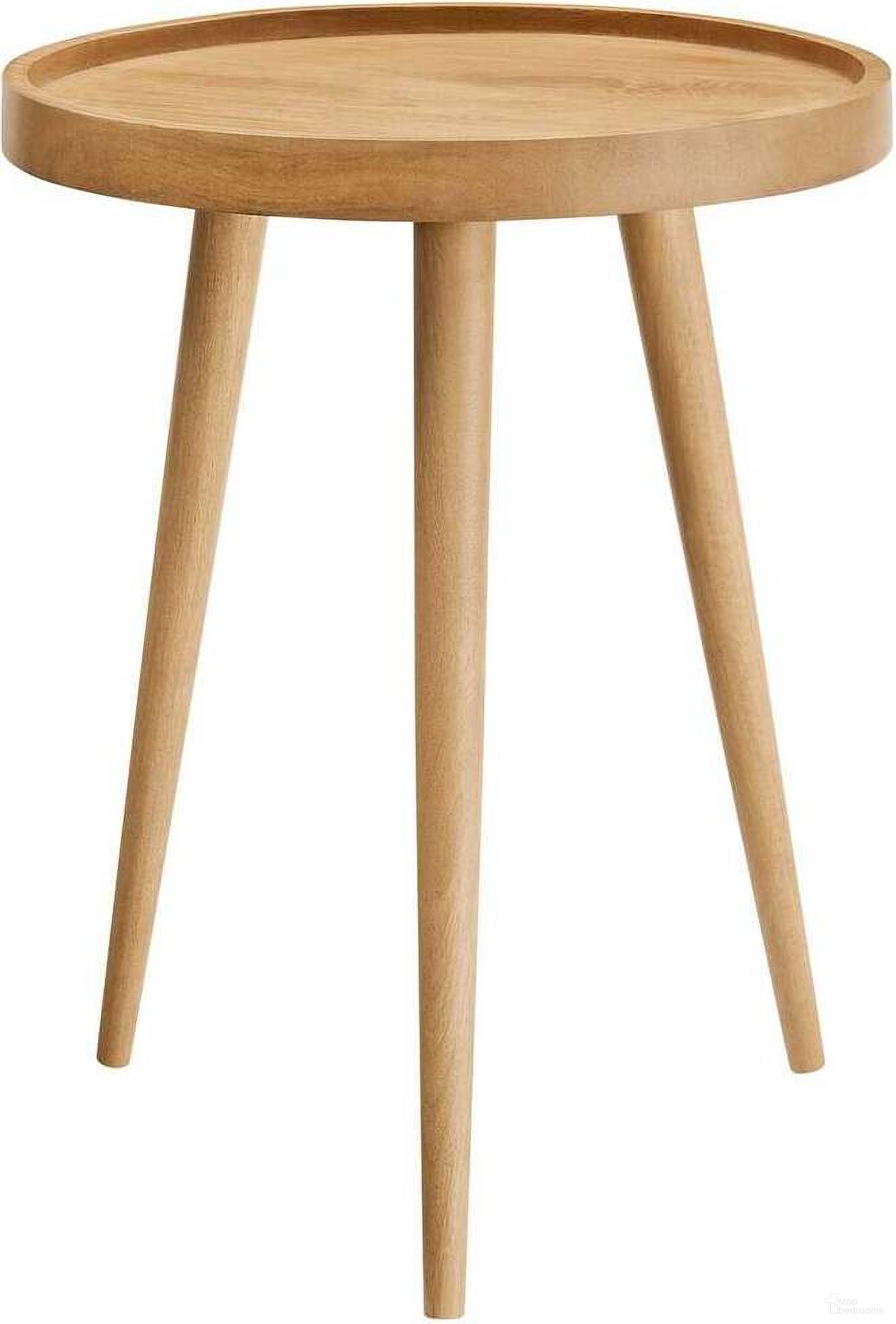 The appearance of Chiro Wood Round Side Table In Natural designed by Modway in the transitional interior design. This natural piece of furniture  was selected by 1StopBedrooms from Chiro Collection to add a touch of cosiness and style into your home. Sku: EEI-6830-NAT. Material: Wood.
