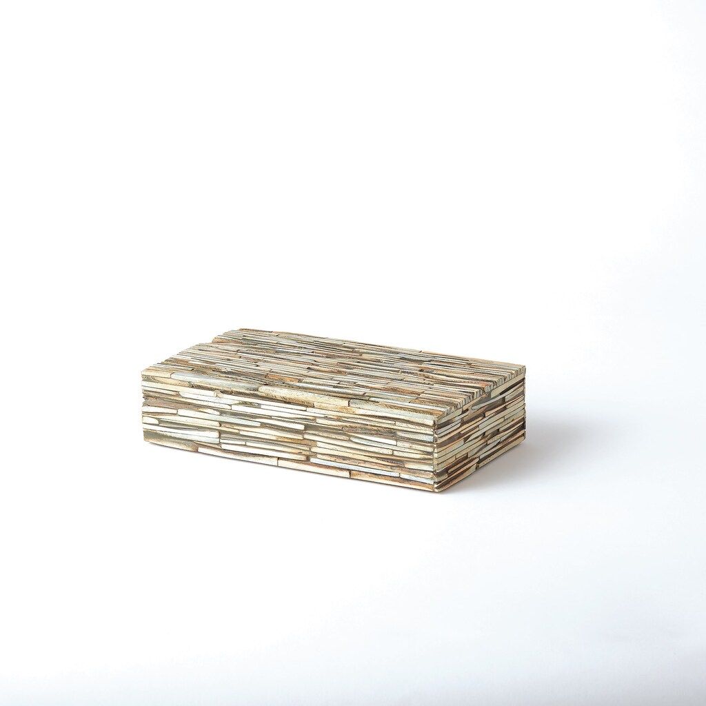 Chiseled Small Forest Bone Box In Yellow