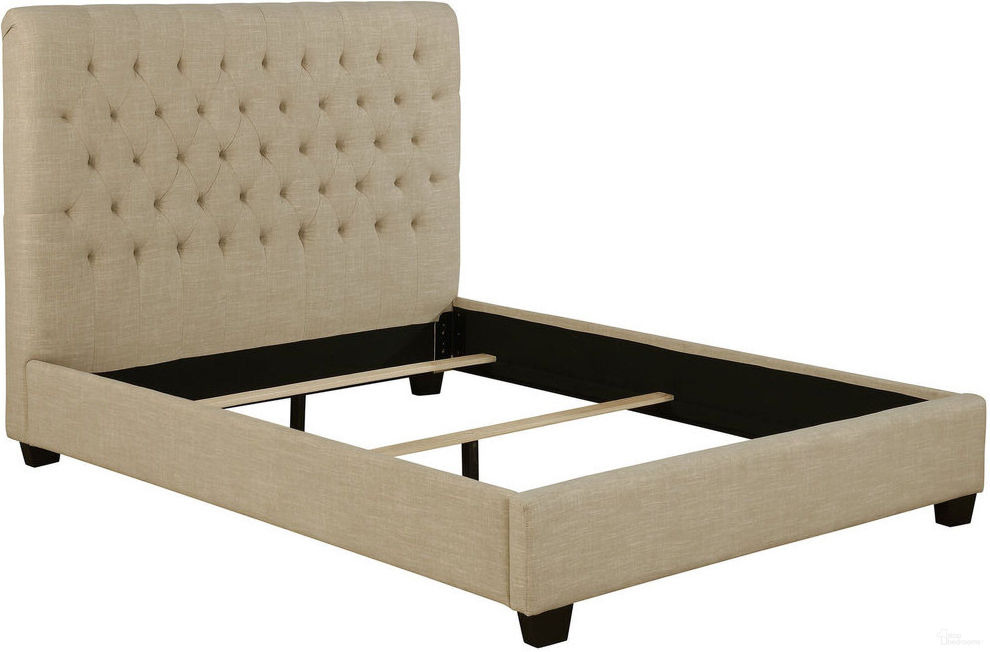 The appearance of Chloe Tufted Upholstered Full Bed Oatmeal designed by Coaster in the transitional interior design. This oatmeal piece of furniture was selected by 1StopBedrooms from Chloe Collection to add a touch of cosiness and style into your home. Sku: 300007FB1;300007FB2. Bed Type: Platform Bed. Material: Upholstered. Bed Size: Full.