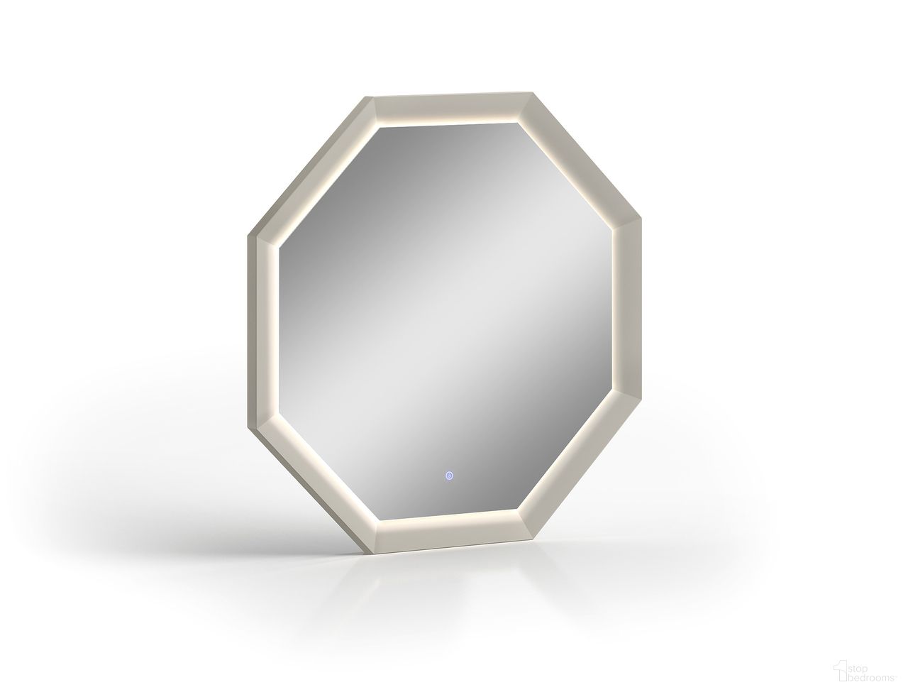 Chloe Hexagonal Mirror with LED Light In Grey