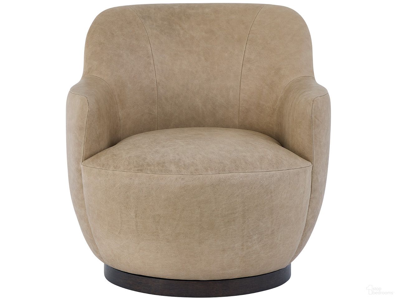 The appearance of Chloe Occasional Swivel Chair In Beige designed by Universal in the modern / contemporary interior design. This beige piece of furniture  was selected by 1StopBedrooms from Chloe Collection to add a touch of cosiness and style into your home. Sku: U547503-1781-2. Material: Genuine Leather.