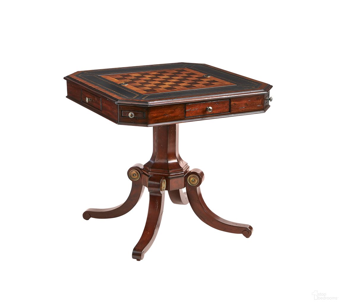 The appearance of Choate Game Table In Brown and Black designed by Maitland-Smith in the modern / contemporary interior design. This brown/black piece of furniture was selected by 1StopBedrooms from Maitland Smith Collection to add a touch of cosiness and style into your home. Sku: 8100-31. Material: Mahogany.