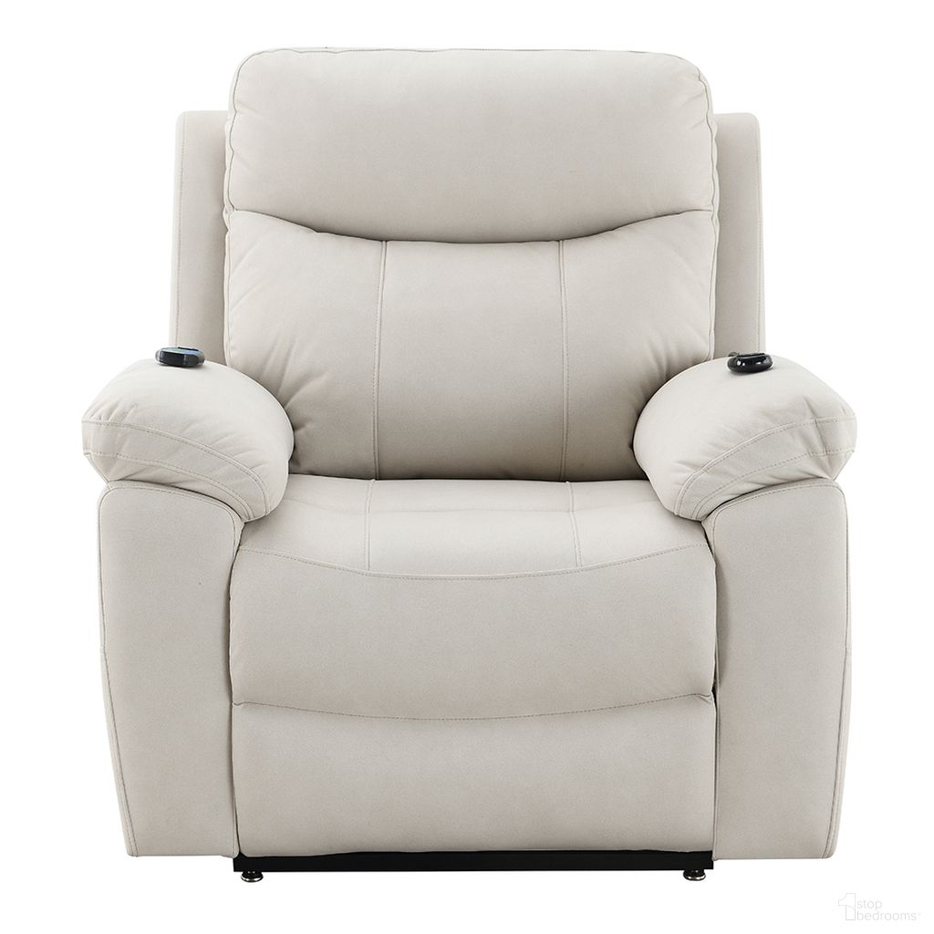 The appearance of Chriki Power Recliner with Lift and Massage In Beige designed by ACME in the transitional interior design. This beige piece of furniture  was selected by 1StopBedrooms from Chriki Collection to add a touch of cosiness and style into your home. Sku: LV04271. Material: Wood.