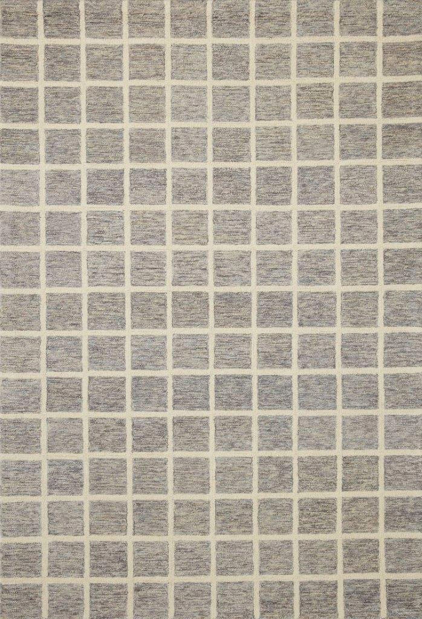 Chris Loves Julia x Loloi Polly Slate and Ivory 18" x 18" Sample Rug