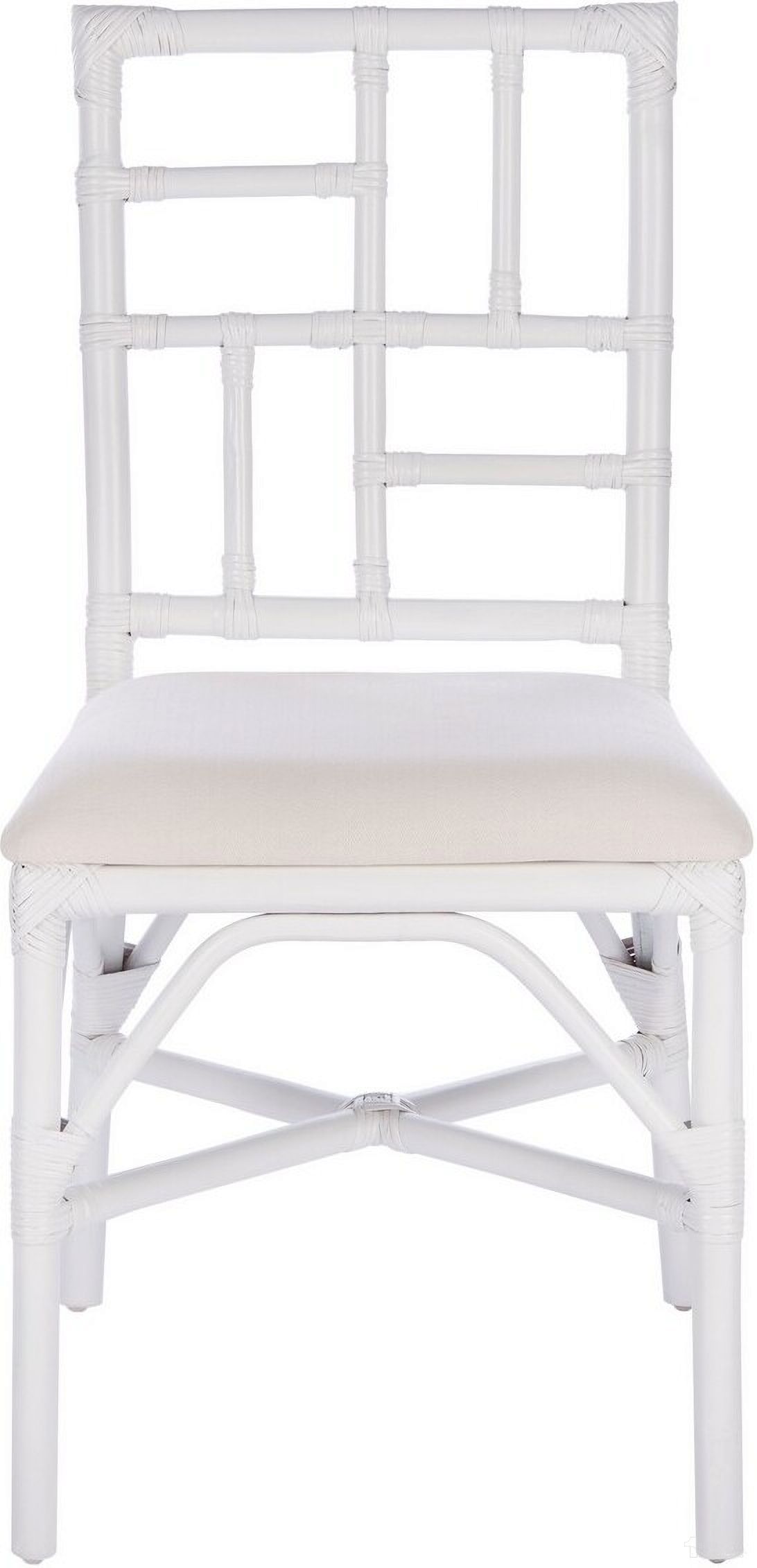 The appearance of Christine Accent Chair with Cushion Set of 2 in White designed by Safavieh in the modern / contemporary interior design. This white piece of furniture was selected by 1StopBedrooms from Christine Collection to add a touch of cosiness and style into your home. Sku: ACH6507A-SET2. Material: Rattan.