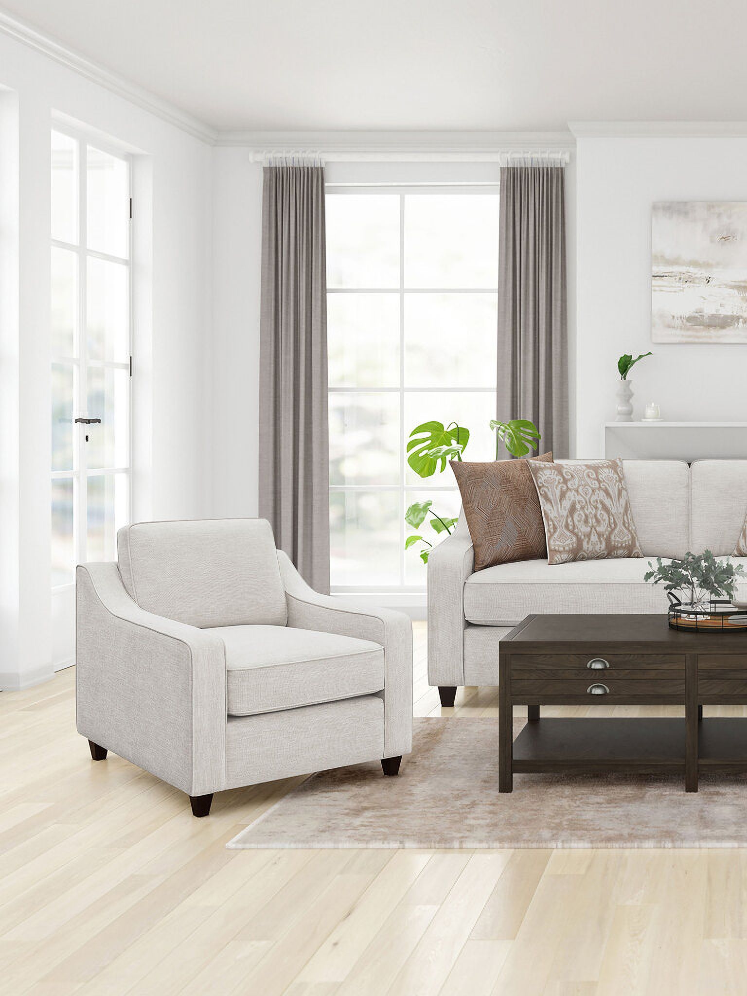 The appearance of Christine Upholstered Cushion Back Chair Beige designed by Coaster in the transitional interior design. This beige piece of furniture was selected by 1StopBedrooms from Christine Collection to add a touch of cosiness and style into your home. Sku: 552063. Material: Upholstered.