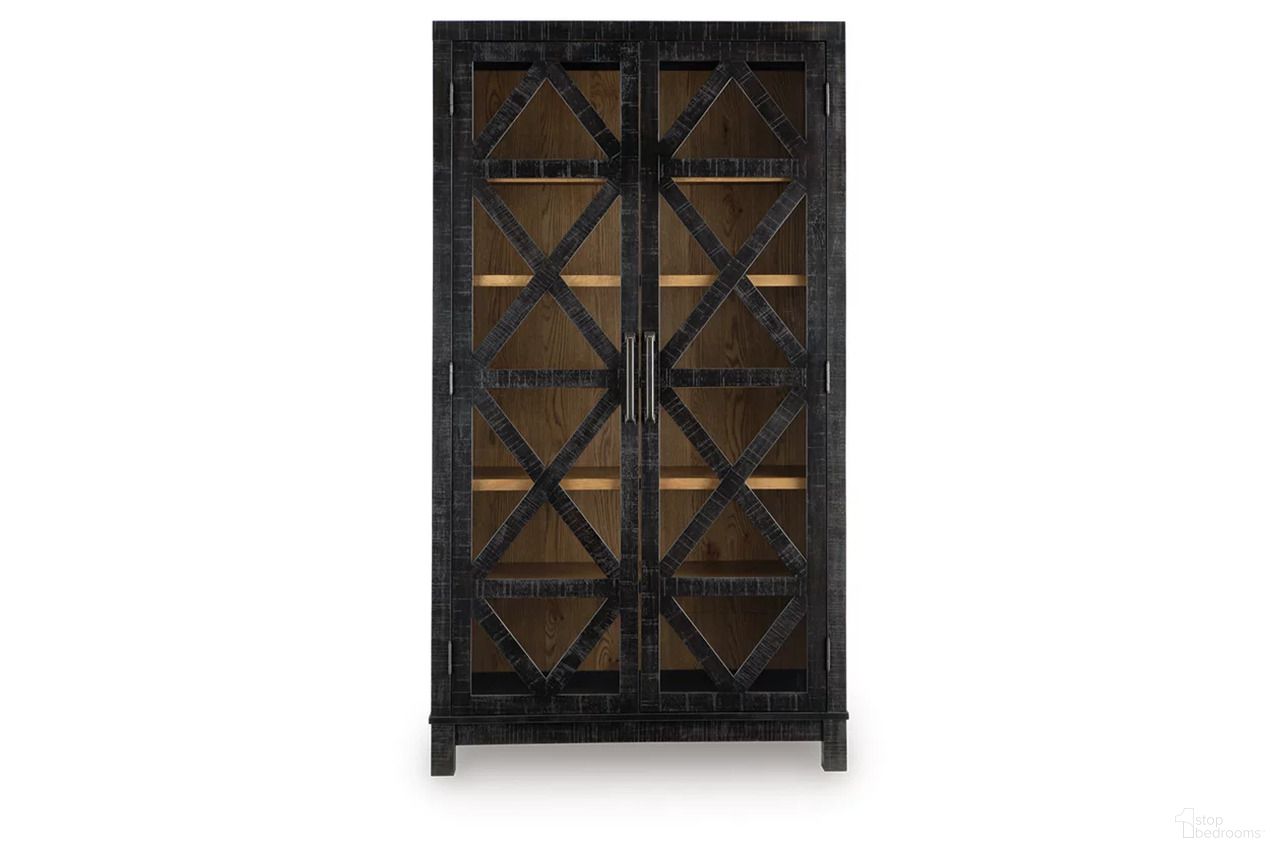 The appearance of Christop Accent Cabinet In Black and Brown designed by Signature Design by Ashley in the transitional interior design. This black/brown piece of furniture was selected by 1StopBedrooms from Christop Collection to add a touch of cosiness and style into your home. Sku: A4000728. Material: Solid Hardwood.