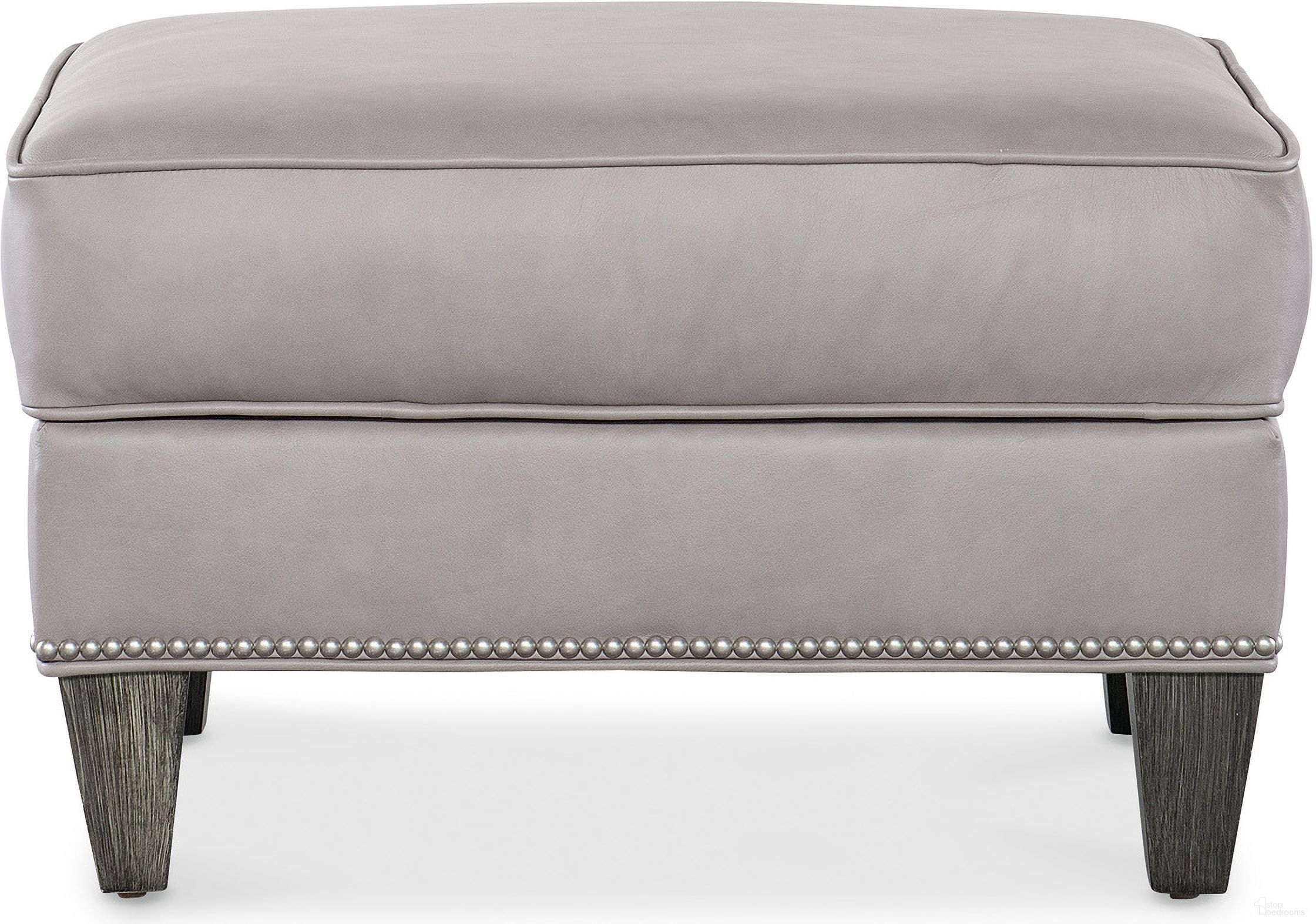 The appearance of Christopher Ottoman In Cement designed by Bradington Young in the transitional interior design. This cement piece of furniture was selected by 1StopBedrooms from BYX Collection to add a touch of cosiness and style into your home. Sku: BYX-318-OT-980013-91STPN. Material: Leather.