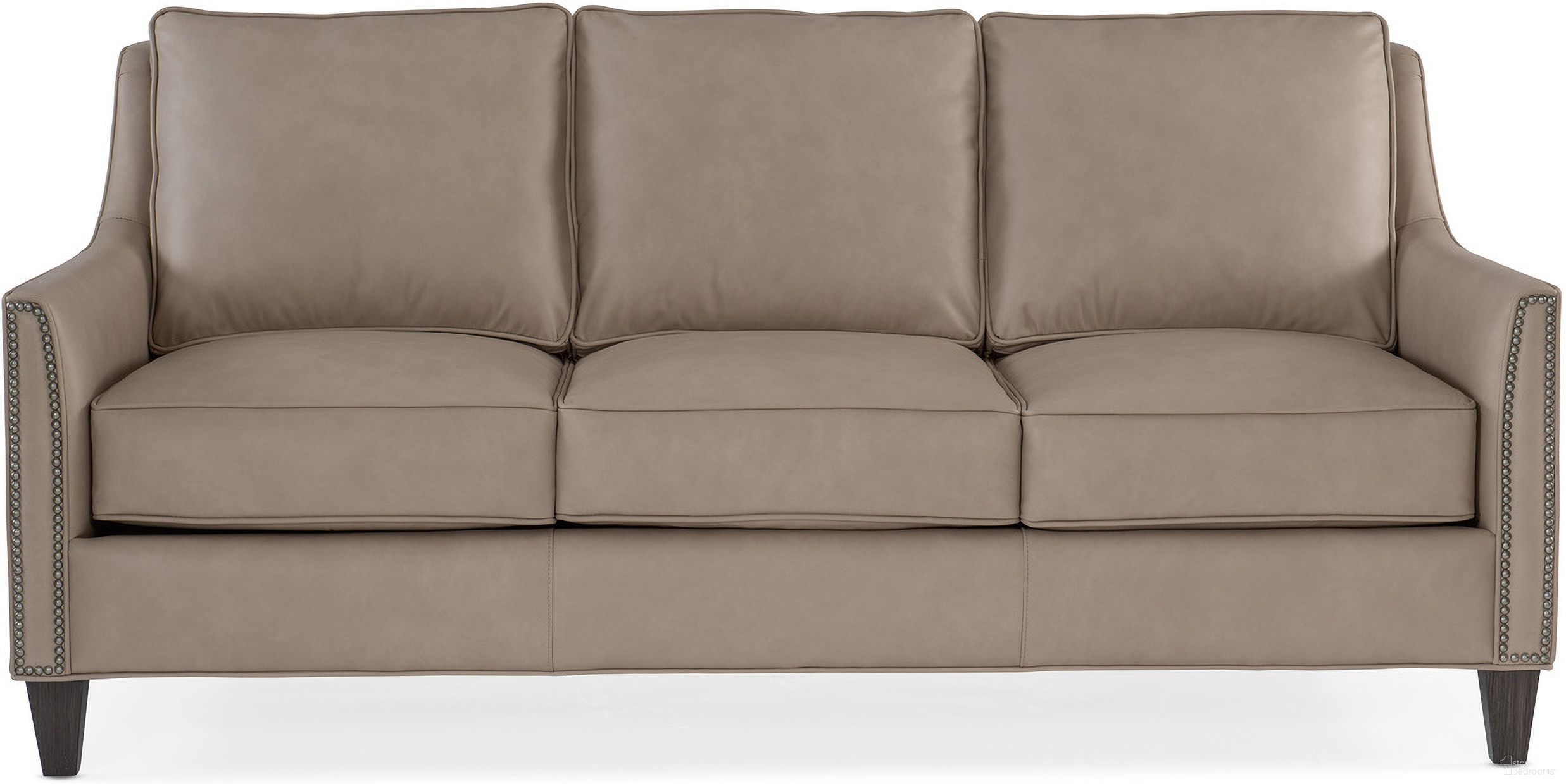 The appearance of Christopher Sofa In Khaki designed by Bradington Young in the transitional interior design. This khaki piece of furniture  was selected by 1StopBedrooms from BYX Collection to add a touch of cosiness and style into your home. Sku: BYX-318-95-980013-82STPN. Material: Leather.