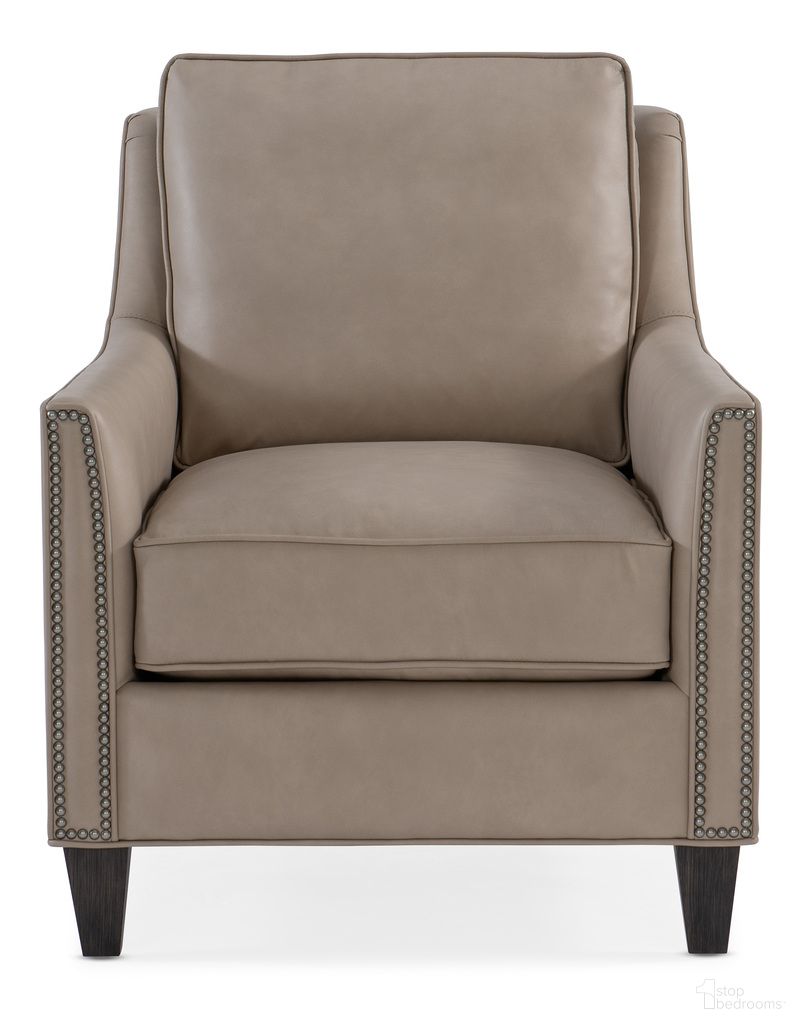 The appearance of Christopher Stationary Chair In Khaki designed by Bradington Young in the transitional interior design. This khaki piece of furniture  was selected by 1StopBedrooms from BYX Collection to add a touch of cosiness and style into your home. Sku: BYX-318-25-980013-82STPN. Material: Leather.
