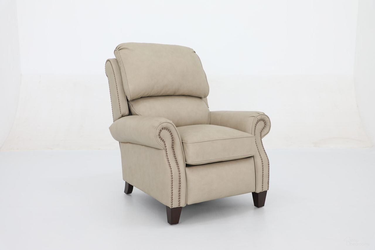 The appearance of Churchill Push Thru The Arms Recliner In Stone designed by BarcaLounger in the traditional interior design. This stone piece of furniture was selected by 1StopBedrooms from Churchill Collection to add a touch of cosiness and style into your home. Sku: 74440530981. Material: Leather.