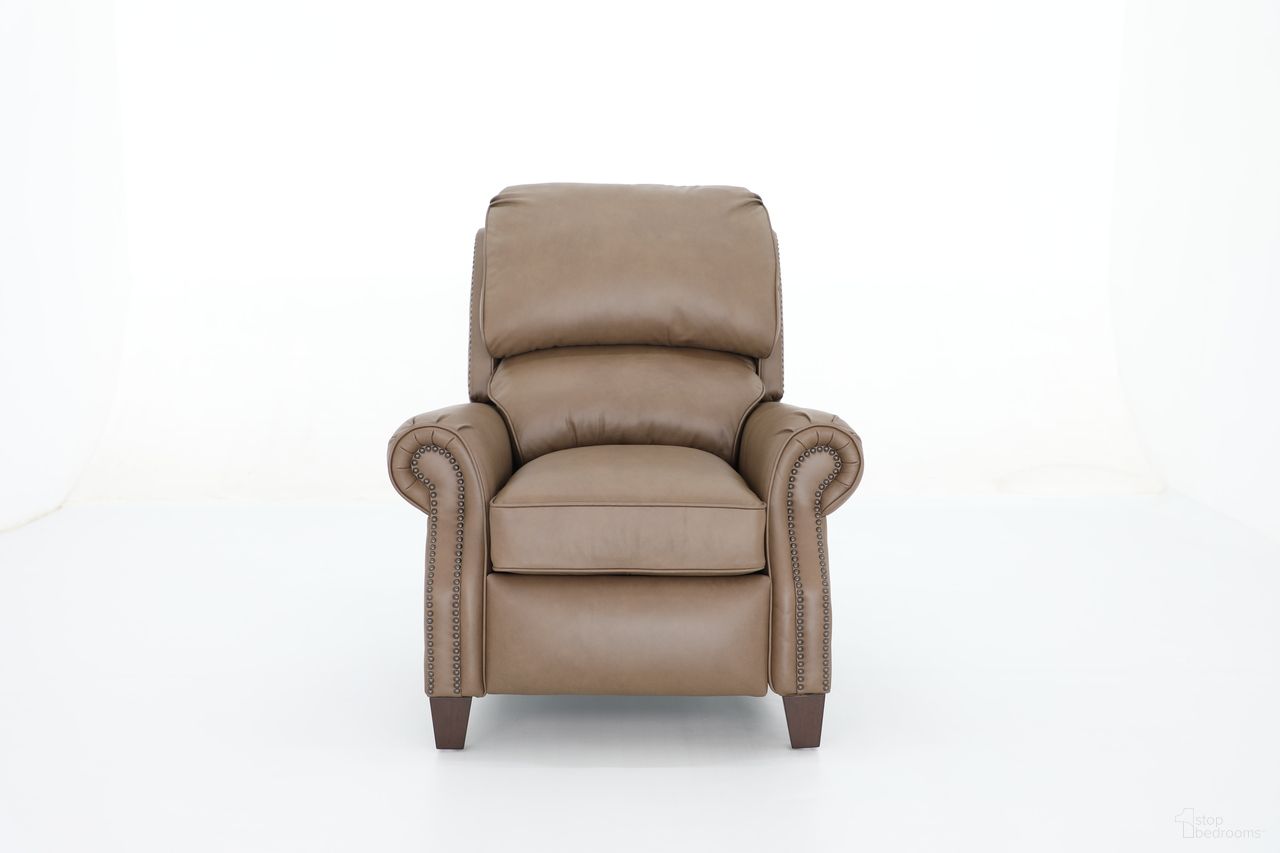 The appearance of Churchill Push Thru The Arms Recliner In Taupe designed by BarcaLounger in the traditional interior design. This taupe piece of furniture was selected by 1StopBedrooms from Churchill Collection to add a touch of cosiness and style into your home. Sku: 74440530984. Material: Leather.