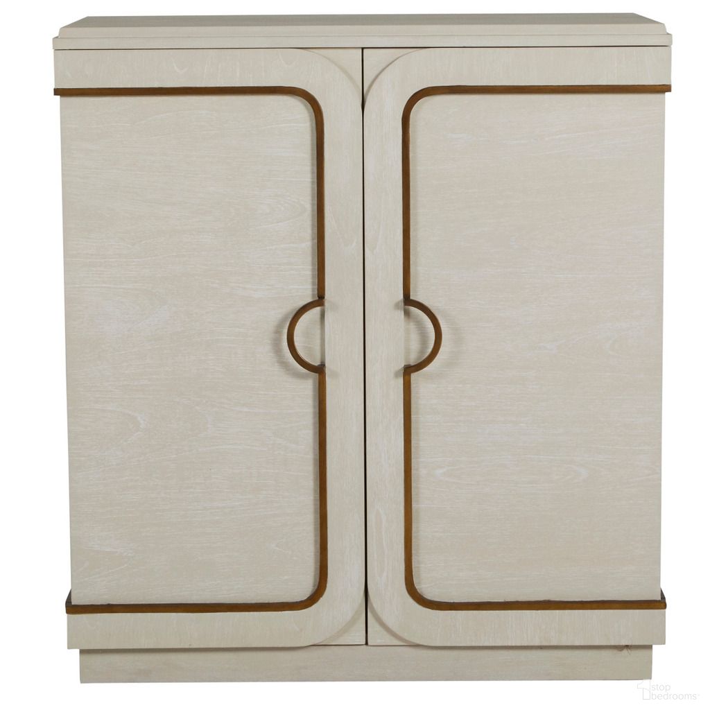 The appearance of Churst Cabinet In Cerused White and Antique Brass designed by Gabby in the transitional interior design. This cerused white/antique brass piece of furniture  was selected by 1StopBedrooms from Churst Collection to add a touch of cosiness and style into your home. Sku: SCH-170235. Material: Mindi Veneer.