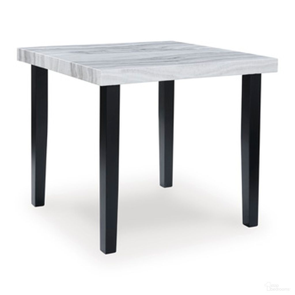 The appearance of Chyndon Square Counter Height Dining Table In Black and Gray designed by Signature Design by Ashley in the modern / contemporary interior design. This black and gray piece of furniture was selected by 1StopBedrooms from Chyndon Collection to add a touch of cosiness and style into your home. Sku: NCD571-13. Table Base Style: Legs. Table Top Shape: Square. Material: Wood. Size: 42" x 42".