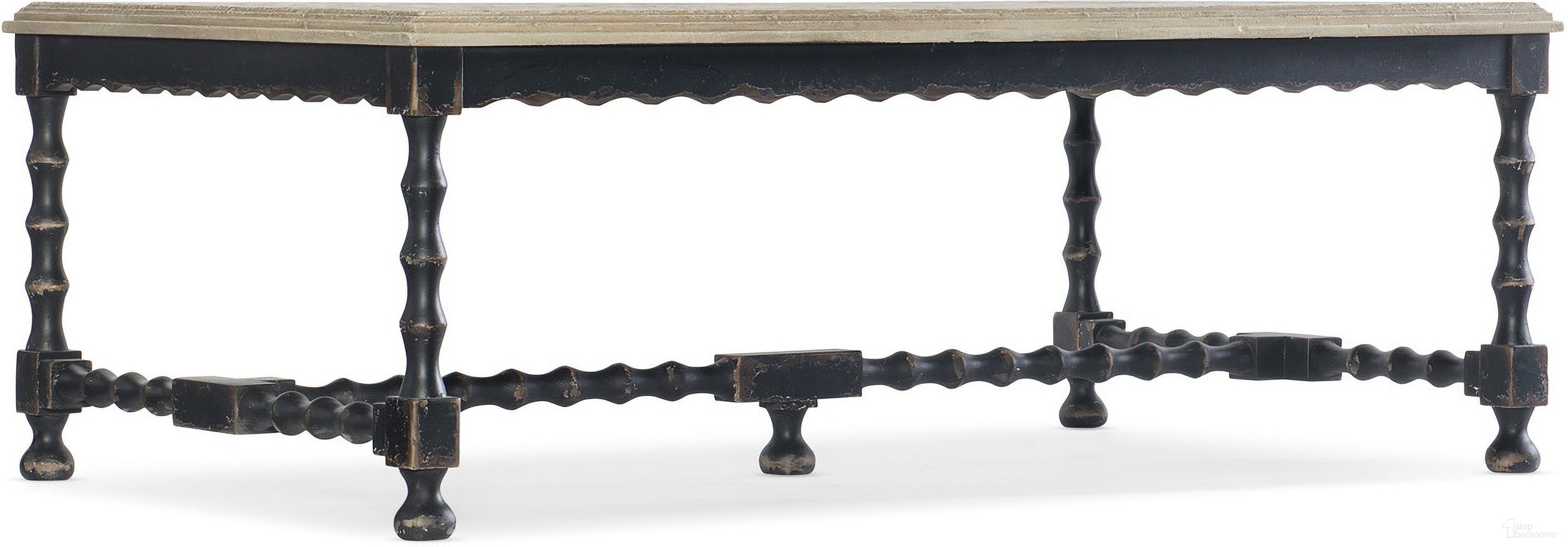 The appearance of Ciao Bella Cocktail Table designed by Hooker in the transitional interior design. This black piece of furniture was selected by 1StopBedrooms from Ciaobella Collection to add a touch of cosiness and style into your home. Sku: 5805-80110-80. Material: Maple.