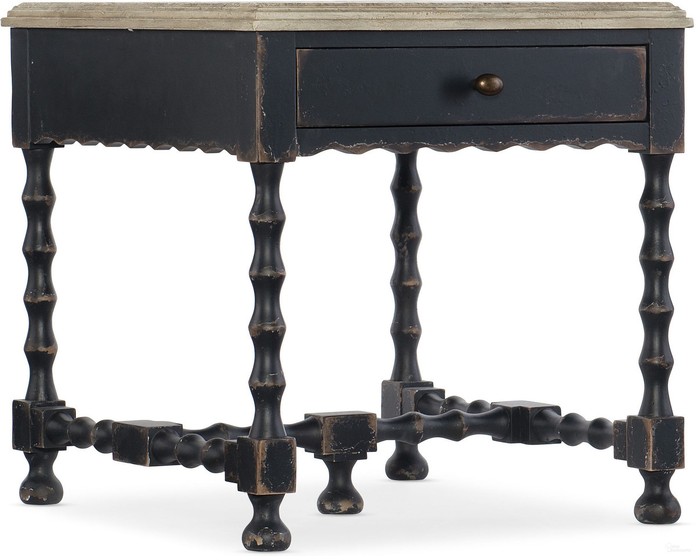 The appearance of Ciao Bella Rectangular End Table designed by Hooker in the transitional interior design. This black piece of furniture was selected by 1StopBedrooms from Ciaobella Collection to add a touch of cosiness and style into your home. Sku: 5805-80113-80. Material: Maple.