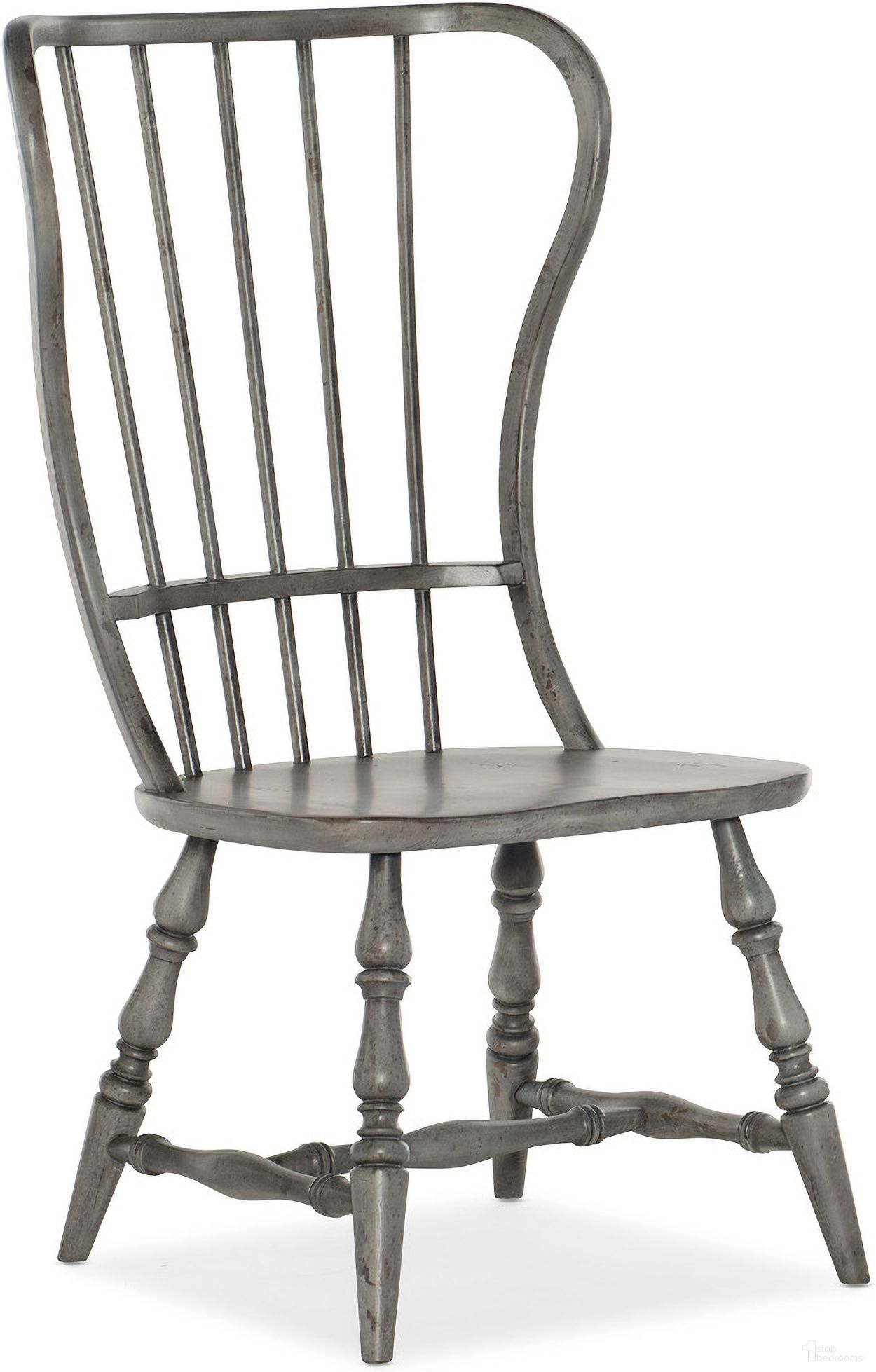 The appearance of Ciao Bella Spindle Back Side Chair Set of 2 designed by Hooker in the transitional interior design. This gray piece of furniture was selected by 1StopBedrooms from Ciaobella Collection to add a touch of cosiness and style into your home. Sku: 5805-75311-96. Material: Hardwood. Chair Type: Side Chair.