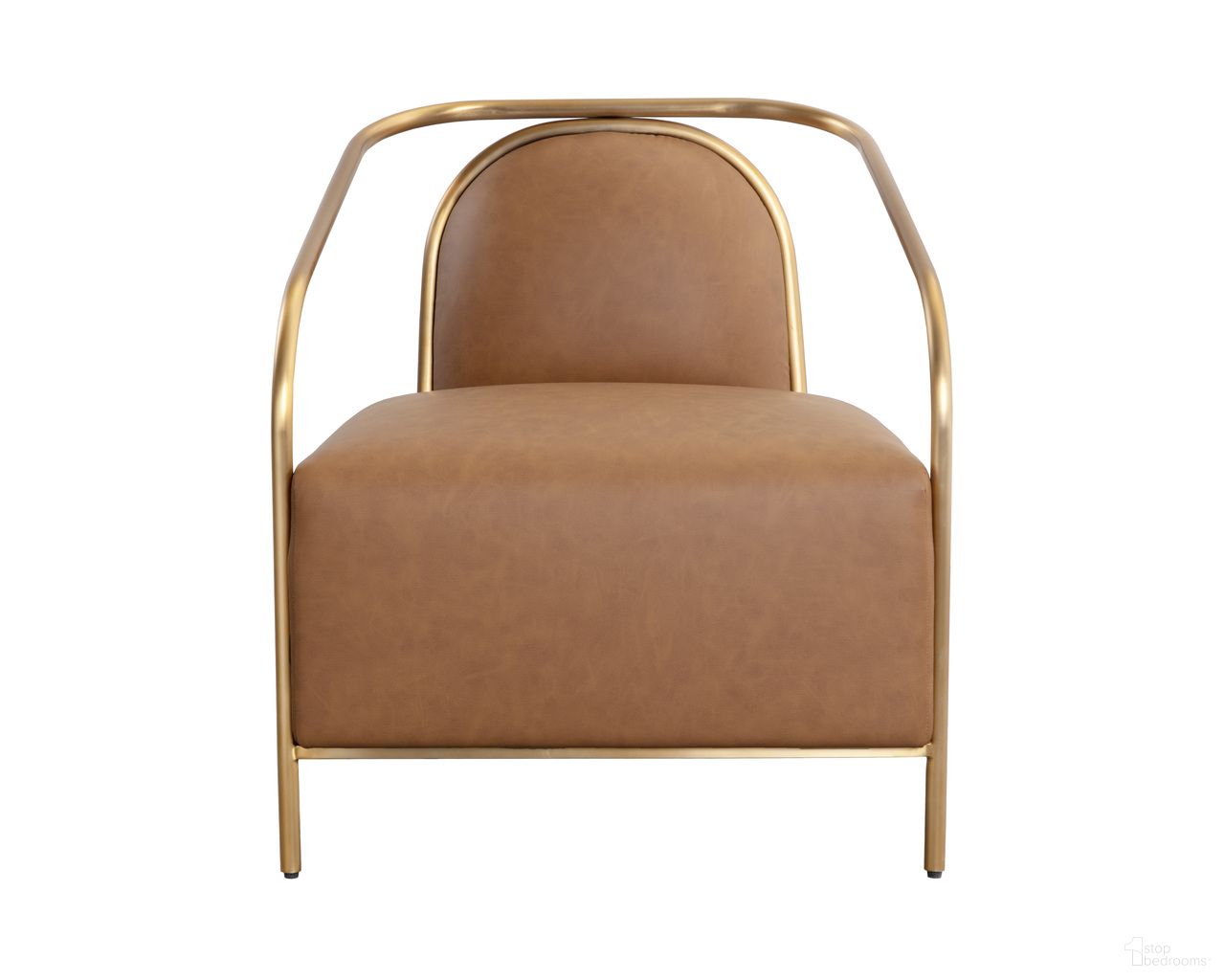 Cicero Lounge Chair In Milliken Cognac