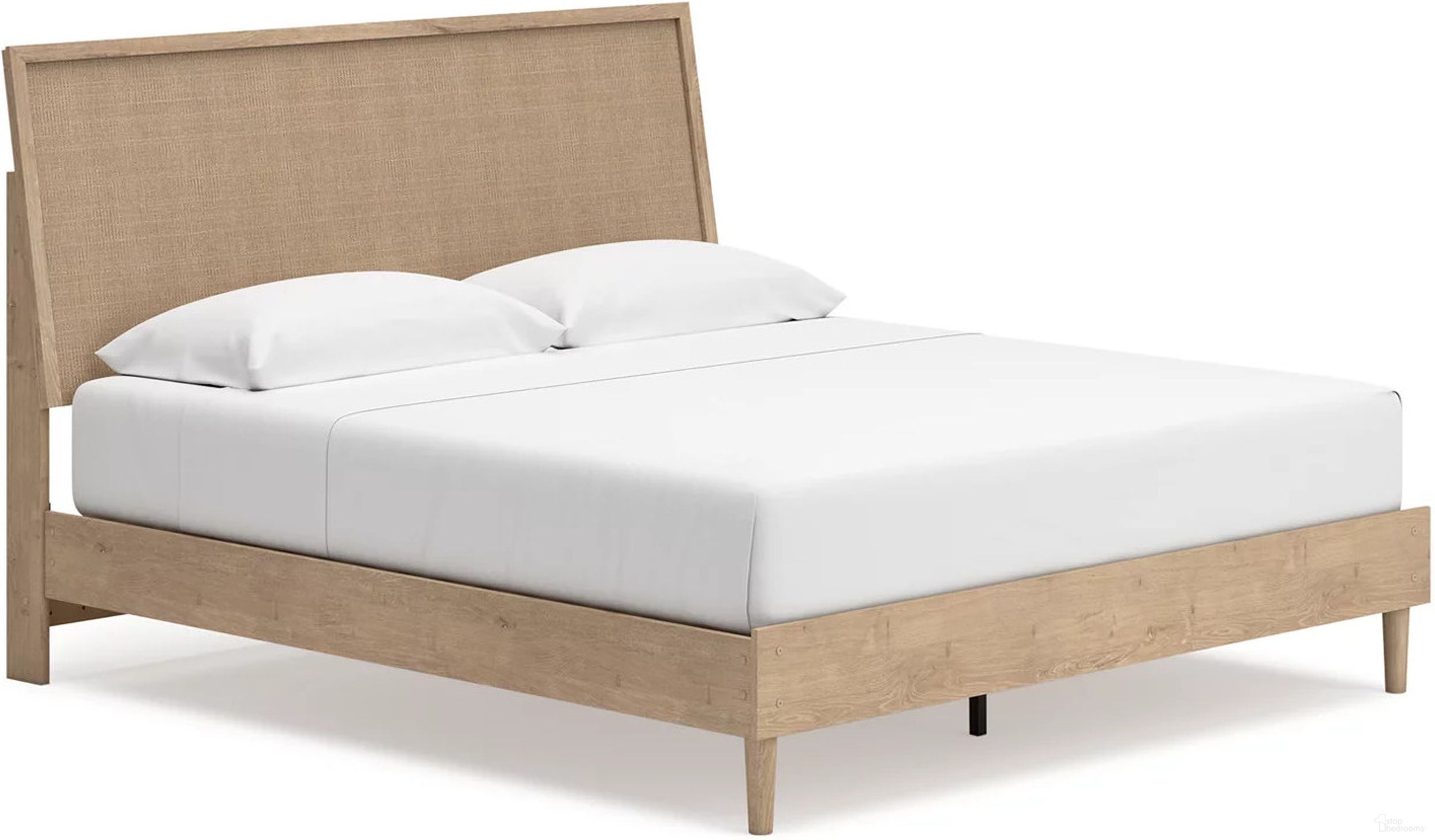 The appearance of Cielden King Panel Bed In Two-tone designed by Signature Design by Ashley in the modern / contemporary interior design. This two-tone piece of furniture was selected by 1StopBedrooms from Cielden Collection to add a touch of cosiness and style into your home. Sku: B100-14;B1199-156;B1199-58. Bed Type: Panel Bed. Material: Wood. Bed Size: King.