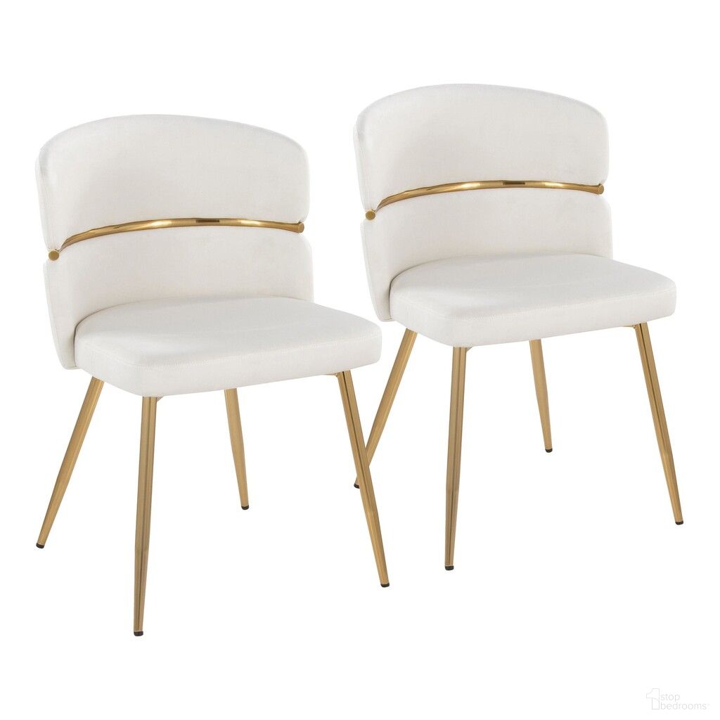 The appearance of Cinch Dining Chair Set of 2 In Cream and Gold designed by Lumisource in the glam interior design. This cream/gold piece of furniture was selected by 1StopBedrooms from Cinch Collection to add a touch of cosiness and style into your home. Sku: CH-CINCHV AUCR2. Material: Foam. Chair Type: Side Chair.