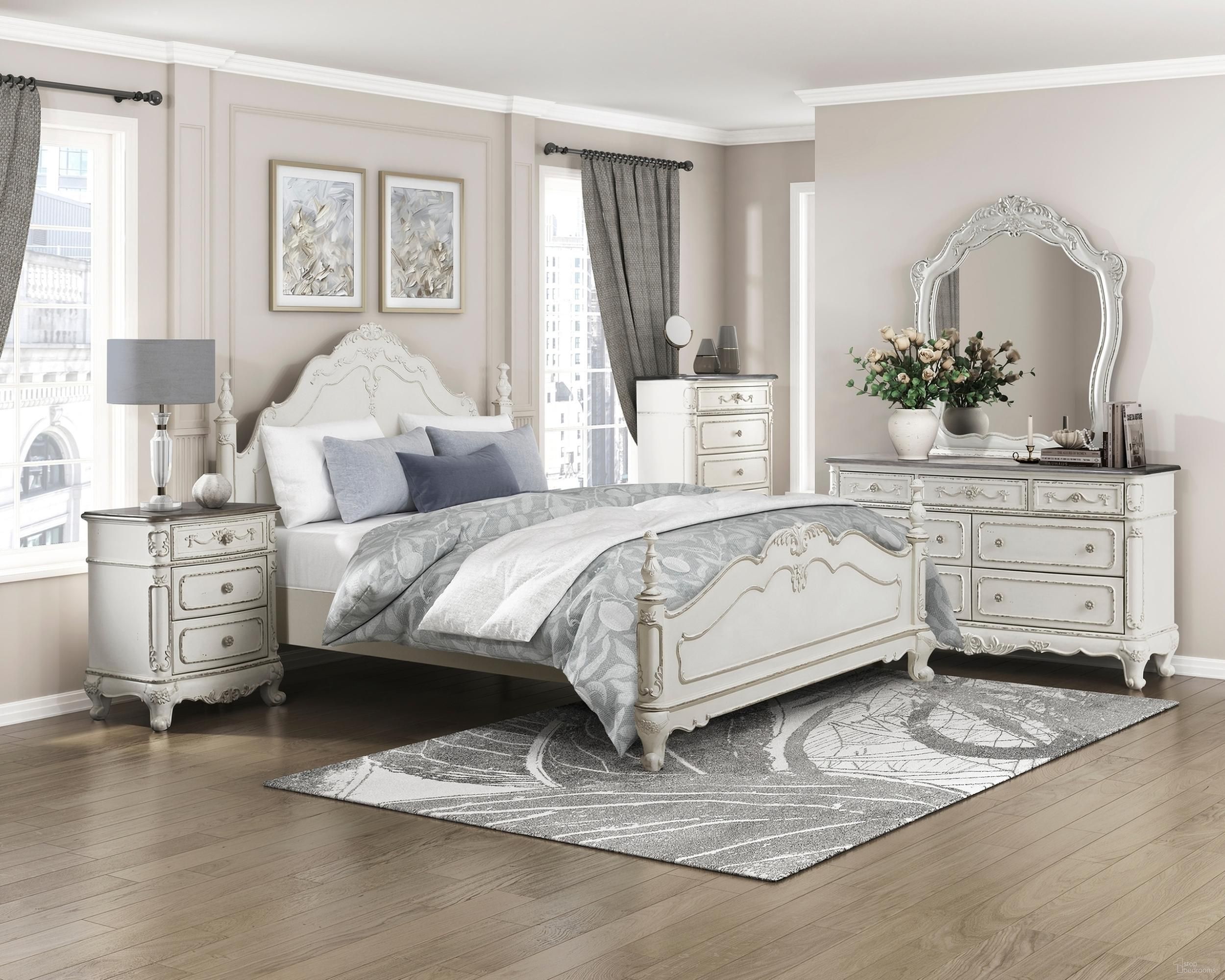 Cinderella Bedroom Set In Gray and White