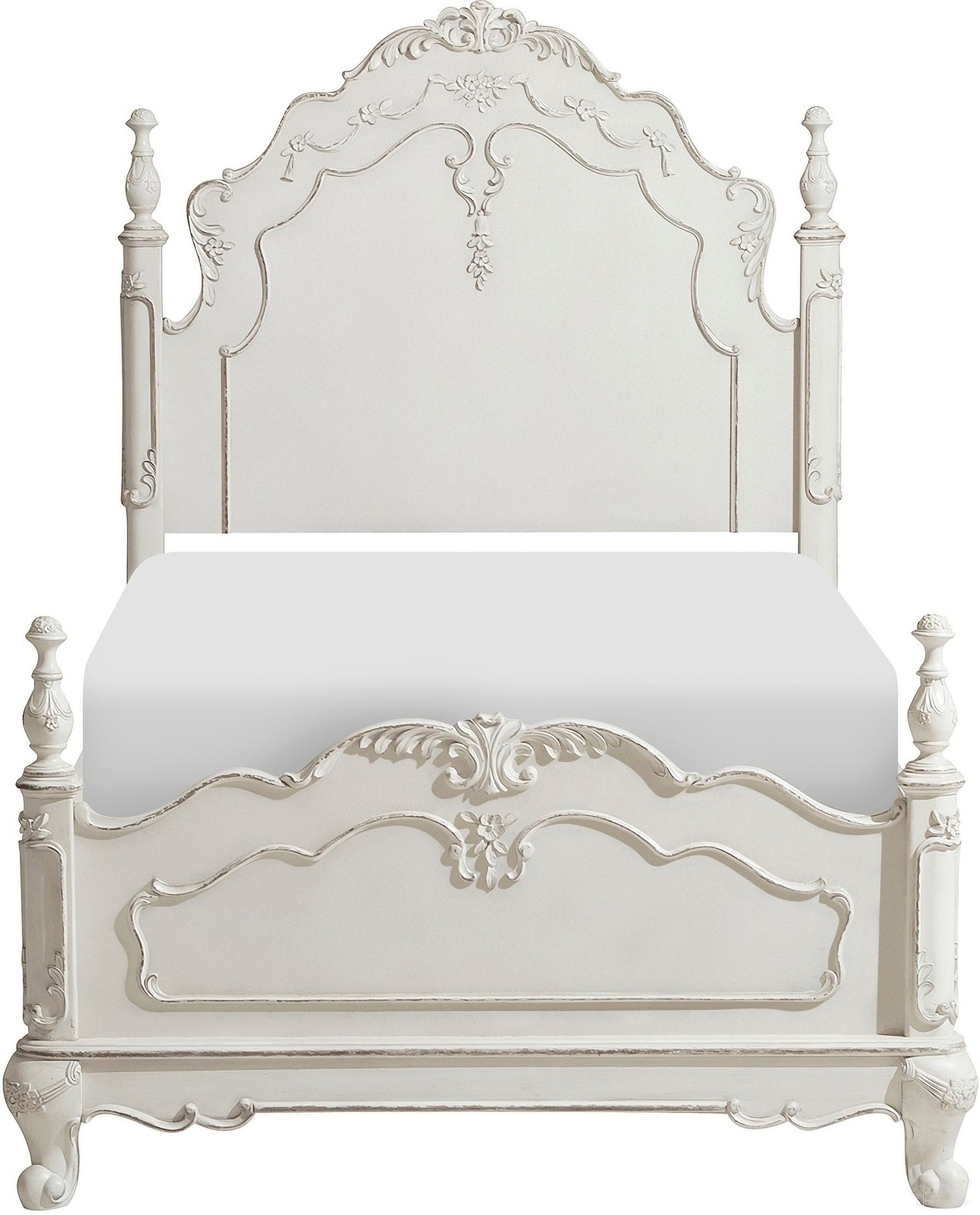 The appearance of Cinderella Twin Bed In Gray and White designed by Homelegance in the traditional interior design. This gray and white piece of furniture was selected by 1StopBedrooms from Cinderella Collection to add a touch of cosiness and style into your home. Sku: 1386TNW-1;1386TNW-2;1386TNW-3. Bed Type: Poster Bed. Material: Wood. Bed Size: Twin.