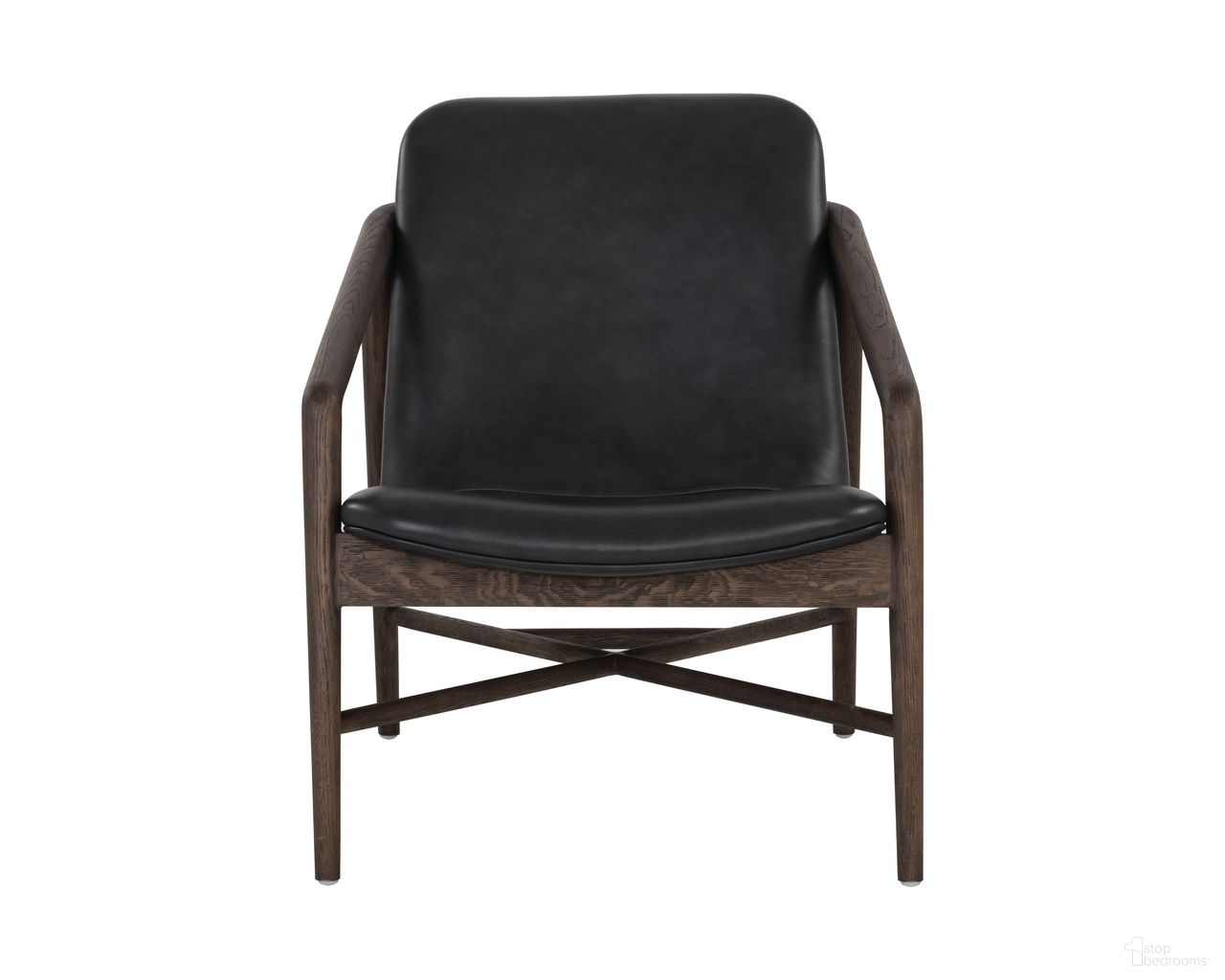 Cinelli Lounge Chair In Distressed Brown and Brentwood Charcoal