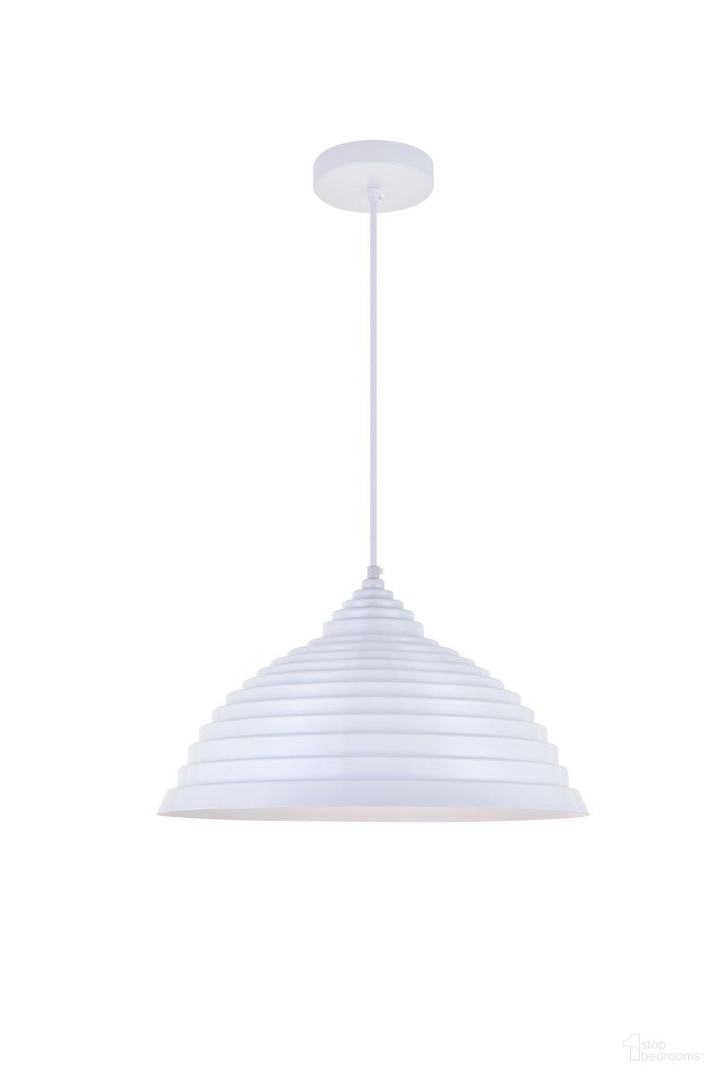 Circa 1 Light White Pendant LDPD2044WH