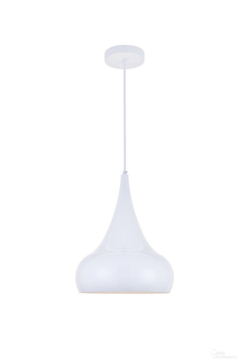 Circa 1 Light White Pendant LDPD2047WH