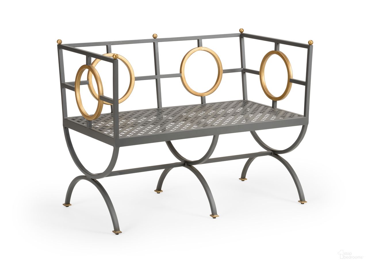 Circle Bench In Gray and Gold