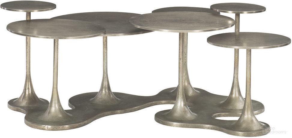 The appearance of Circlet Cocktail Table designed by Bernhardt in the modern / contemporary interior design. This graphite piece of furniture  was selected by 1StopBedrooms from Circlet Collection to add a touch of cosiness and style into your home. Sku: 382024. Material: Aluminum.