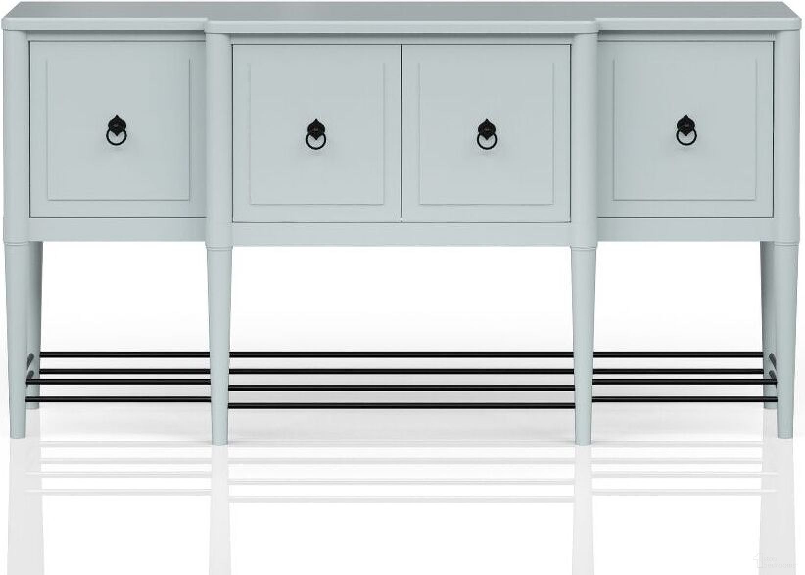 The appearance of Wilmington Breakfront Side Board In Ocean designed by Bernell in the transitional interior design. This ocean piece of furniture was selected by 1StopBedrooms from Wilmington Collection to add a touch of cosiness and style into your home. Sku: 338-525-O. Material: Rubberwood.