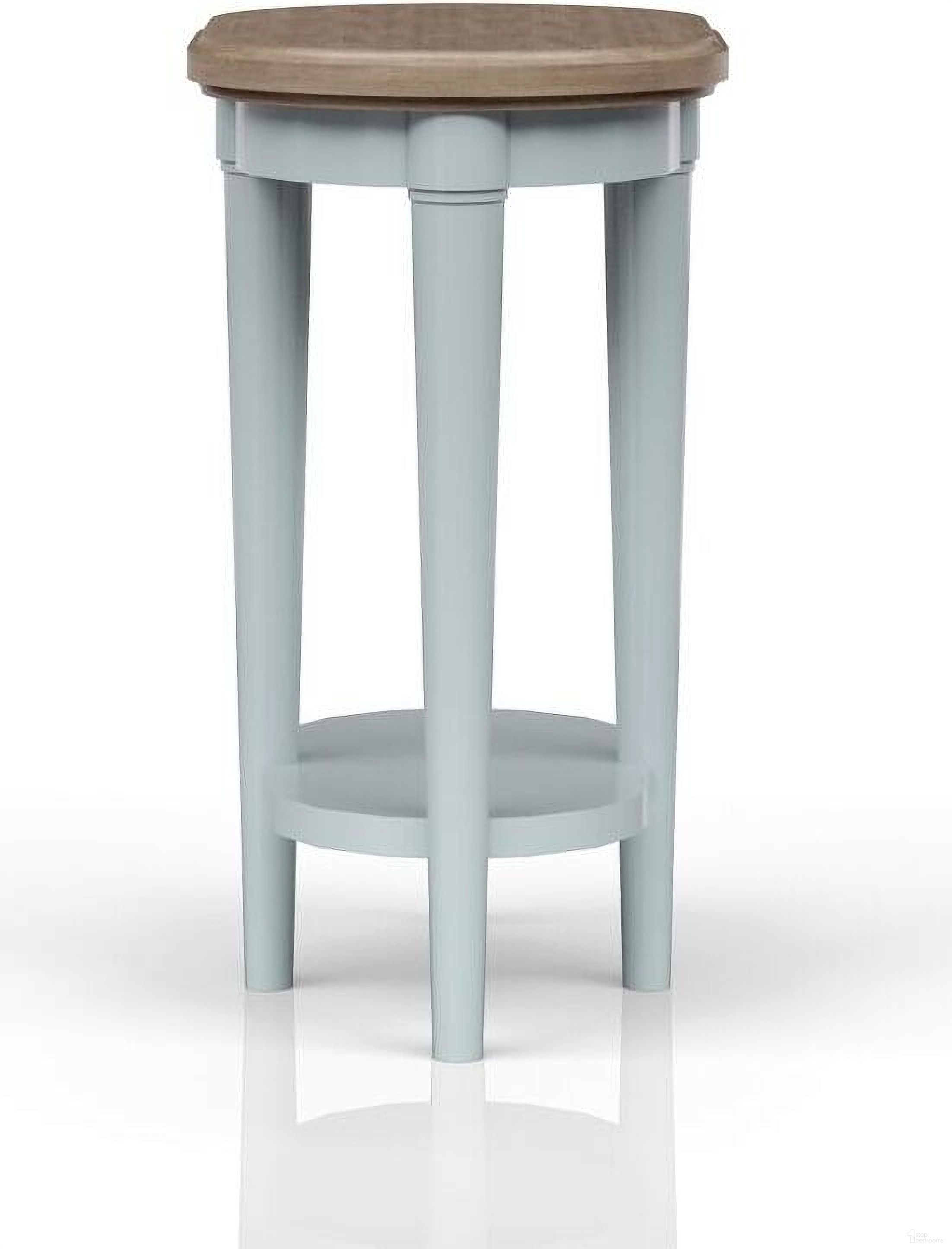 The appearance of Wilmington Chairside Table In Ocean designed by Bernell in the transitional interior design. This ocean piece of furniture  was selected by 1StopBedrooms from Wilmington Collection to add a touch of cosiness and style into your home. Sku: 338-003-O. Material: Rubberwood.
