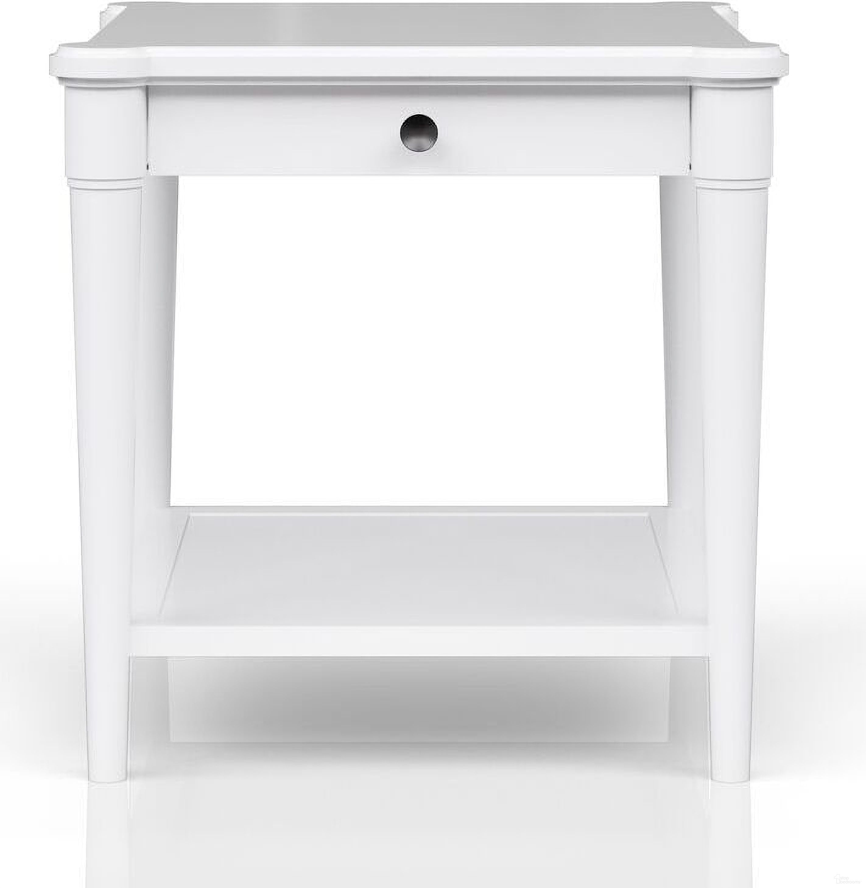The appearance of Wilmington Wood End Table In White designed by Bernell in the transitional interior design. This white piece of furniture was selected by 1StopBedrooms from Wilmington Collection to add a touch of cosiness and style into your home. Sku: 338-002-W. Material: Rubberwood.