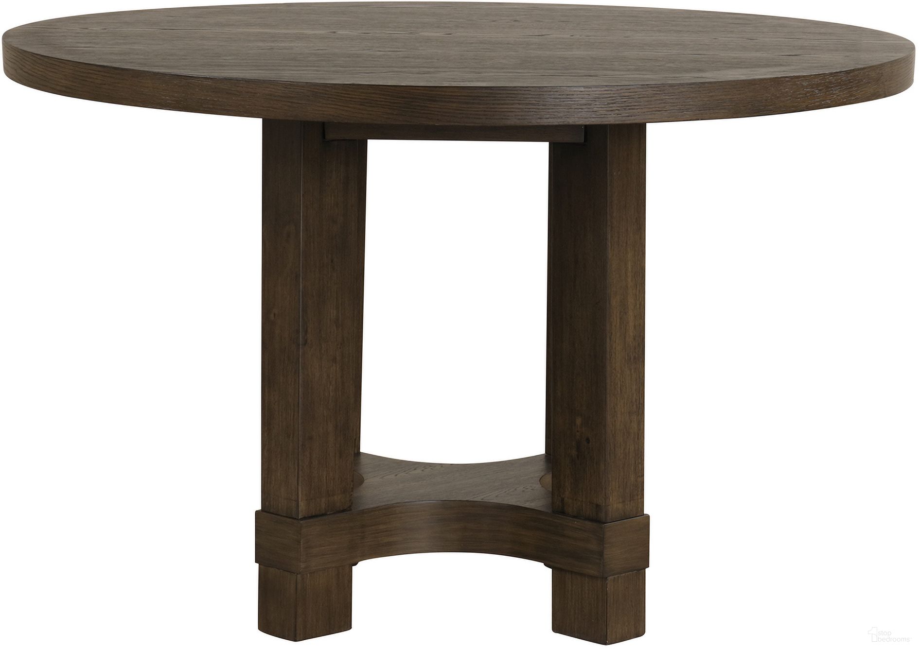 The appearance of Cityscape Round Dining Table In Walnut designed by New Classic in the transitional interior design. This walnut piece of furniture was selected by 1StopBedrooms from Cityscape Collection to add a touch of cosiness and style into your home. Sku: D4212-11. Table Base Style: Legs. Table Top Shape: Round. Material: Wood. Size: 47".