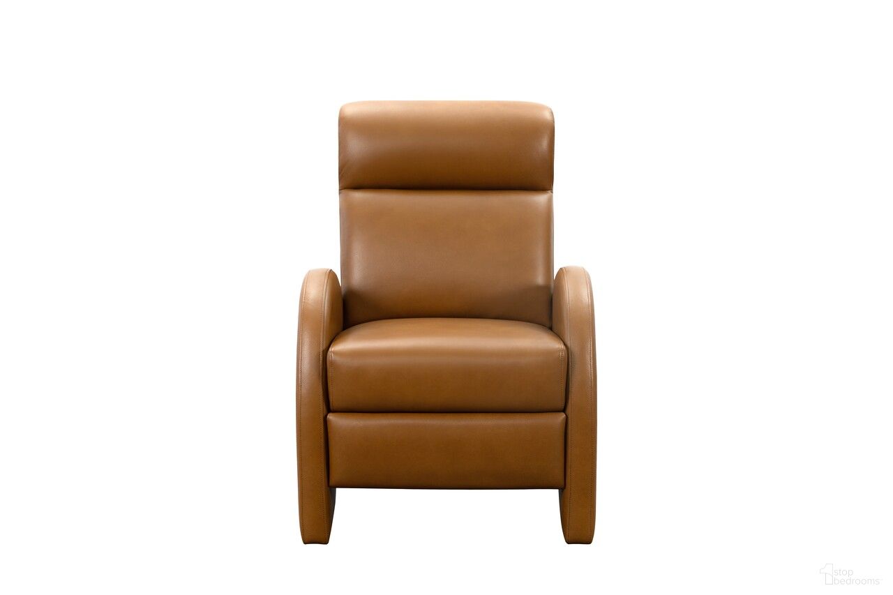 The appearance of Clair Push Thru The Arms Recliner In Yellow Brown designed by BarcaLounger in the modern / contemporary interior design. This yellow brown piece of furniture was selected by 1StopBedrooms from Clair Collection to add a touch of cosiness and style into your home. Sku: 71667378586. Material: Leather Match.